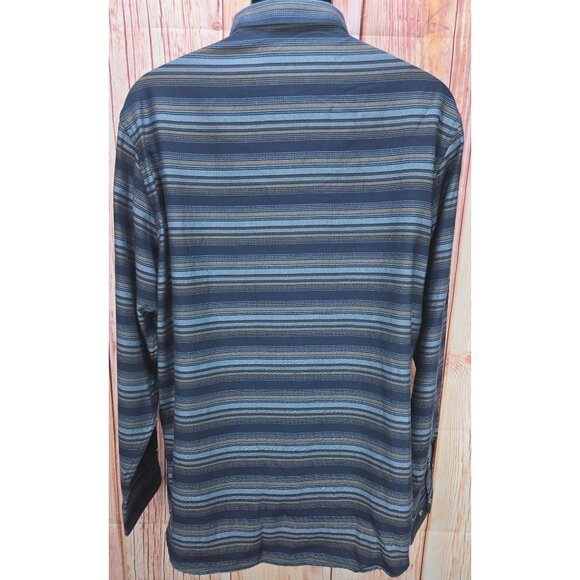 Travis Mathew Cloud Mens Striped Long Sleeve Shirt Large - Picture 2 of 7